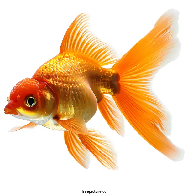Goldfish on White Background