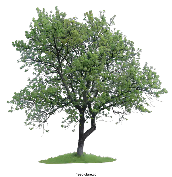 [Transparent Background PNG]Isolated Tree With Green Leaves on White Background
