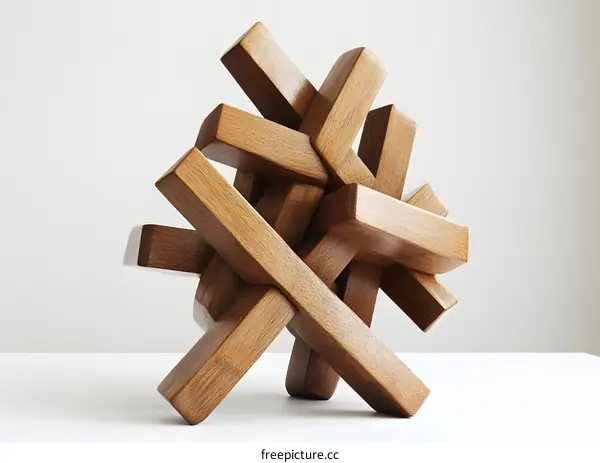 Wooden Sculpture Abstract Art