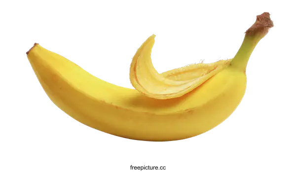 [Transparent Background PNG]Peeled Banana on White Background