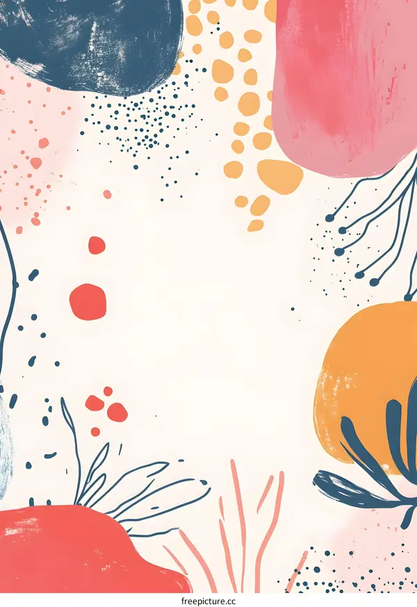 Abstract Art Background With Colorful Shapes