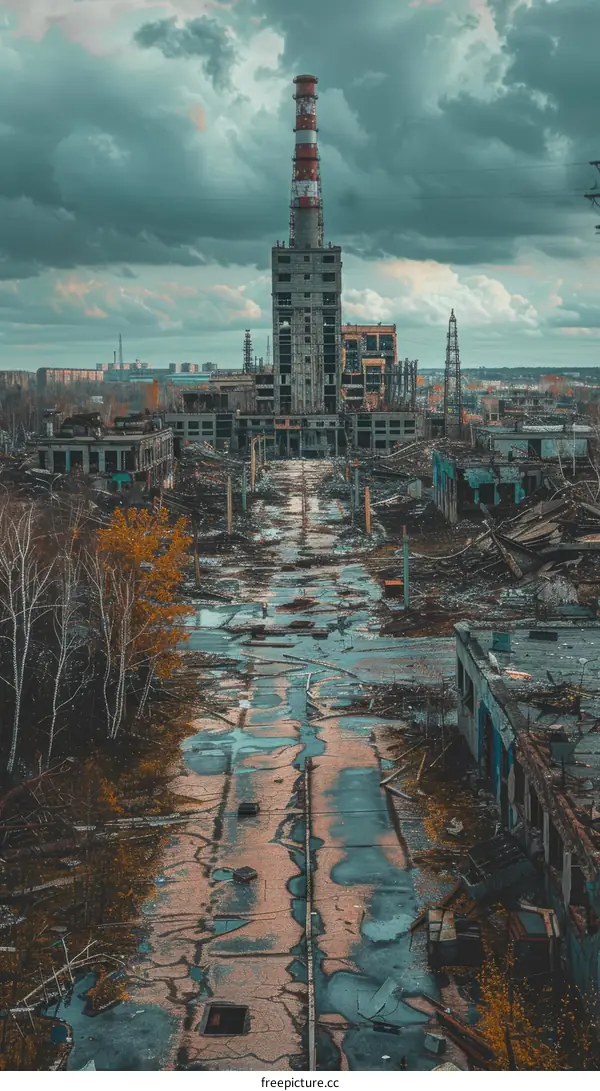 Abandoned Factory in Urban Decay