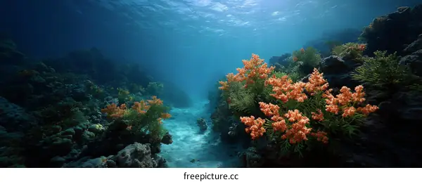 Underwater Coral Reef Landscape