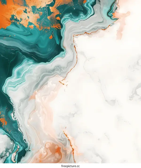 Abstract Green Gold Marble Background