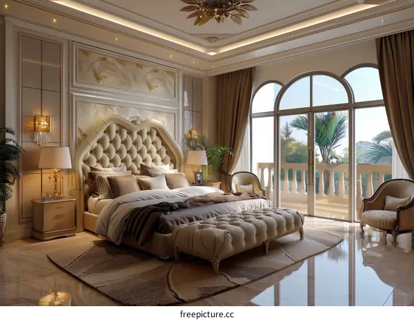 Luxury Bedroom Interior Design Illustration