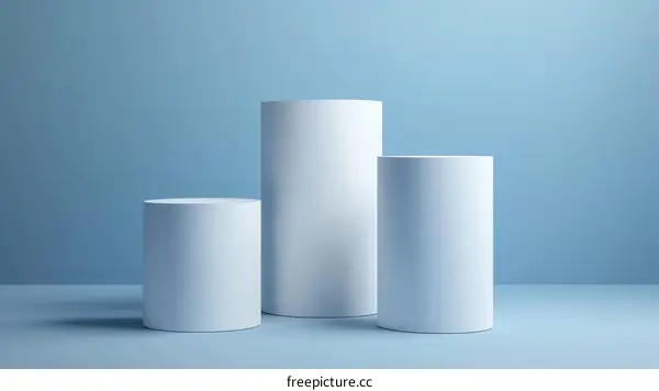Modern Minimalist Cylindrical Display Stands