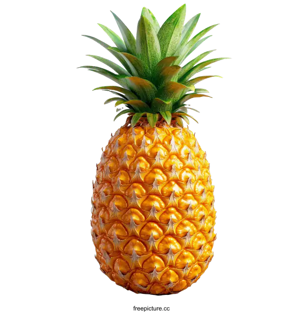 [Transparent Background PNG]Golden Pineapple Close Up
