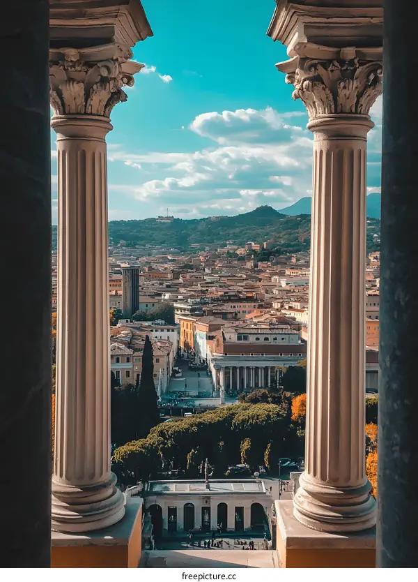 View of the City from the Ancient Columns