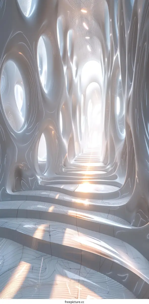 Abstract Architectural Corridor of the Future