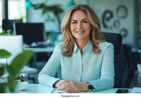 Business Woman in Modern Office Setting