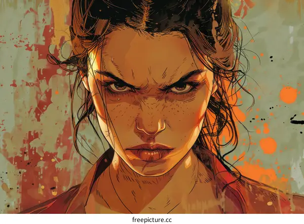 portrait of a determined young woman