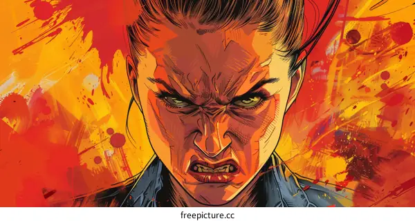 Angry Woman's Portrait