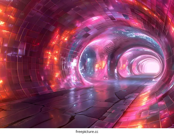 Neon Tunnel Lights Future