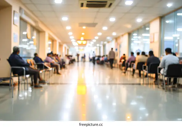 Hospital Waiting Area Blurred Photo