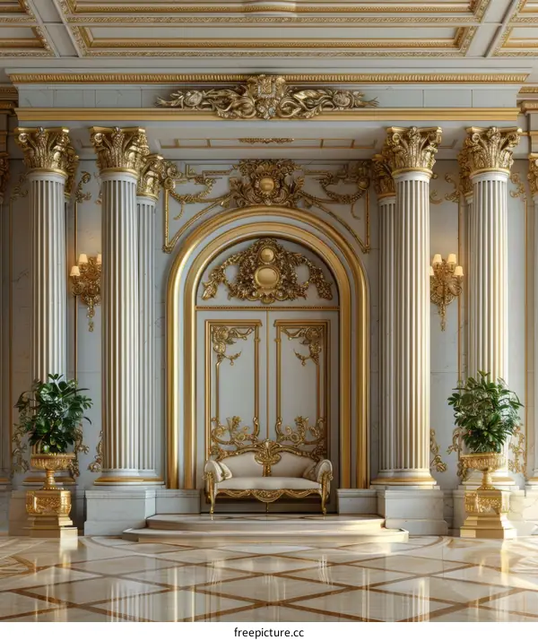 Luxury Palace Hallway Interior Design