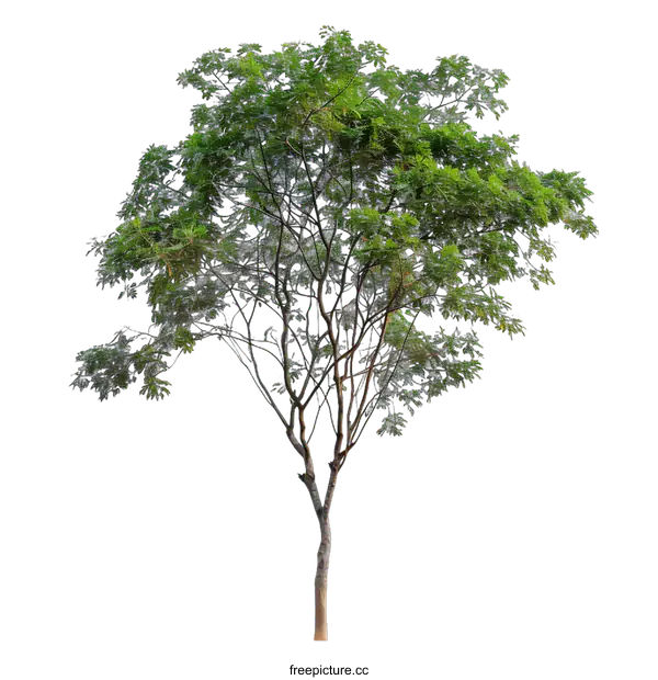 [Transparent Background PNG]Green Tree Isolated on White Background