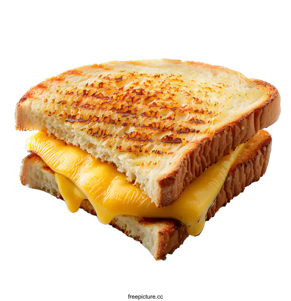 [Transparent Background PNG]Delicious Grilled Cheese Sandwich on White Background