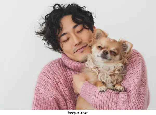 Japanese actor Mackenyu with his dog