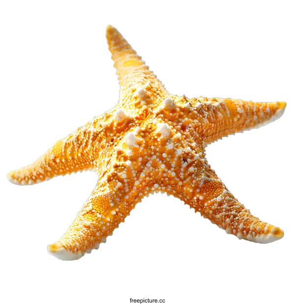 [Transparent Background PNG]An orange starfish on a white background