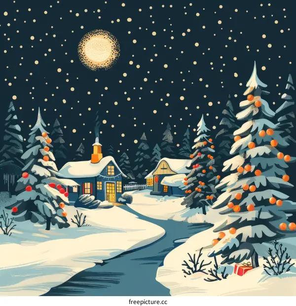 Snowy Christmas Village