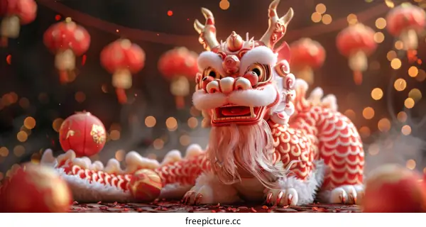 Celebrate Joy and Prosperity: Lion and Dragon Dance Performance for Chinese New Year