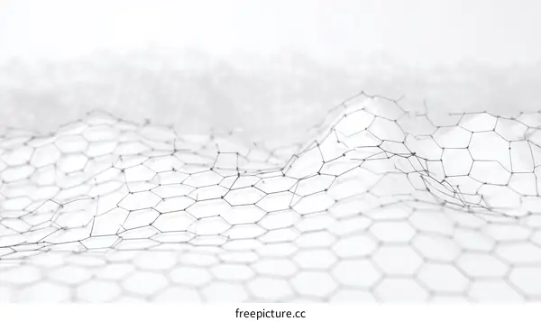 Abstract Geometric Hexagonal Network Background Design