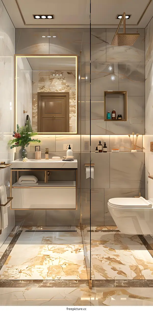Modern and simple style bathroom