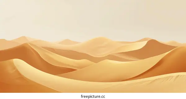 Expansive Desert Sand Dunes Under a Clear Blue Sky