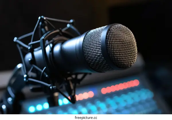 Studio Microphone Close Up