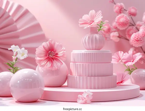 Pink Floral Display Arrangement