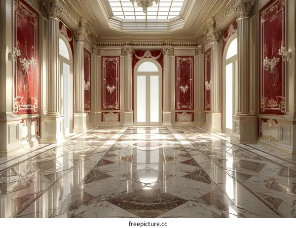 Luxury Palace Interior Design Illustration