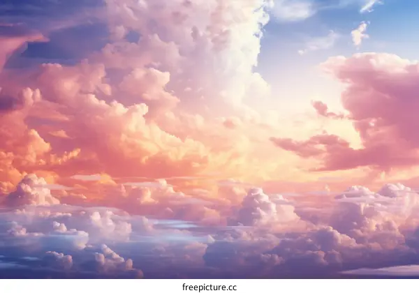 Beautiful cloudscape with vibrant colors