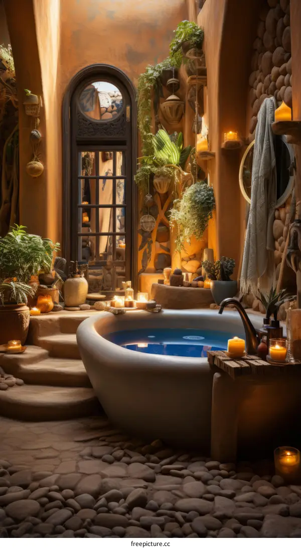 Bathroom With Plants