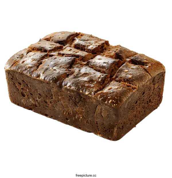 [Transparent Background PNG]Close-up of a loaf of traditional German bread