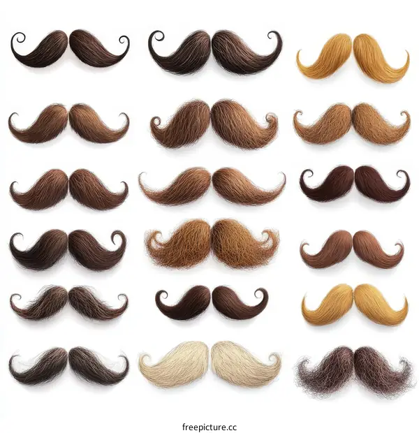 Collection of Different Mustaches