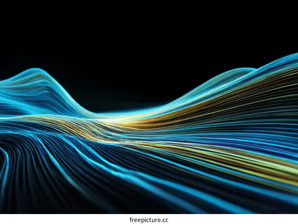 Abstract Colorful Flowing Lines Design