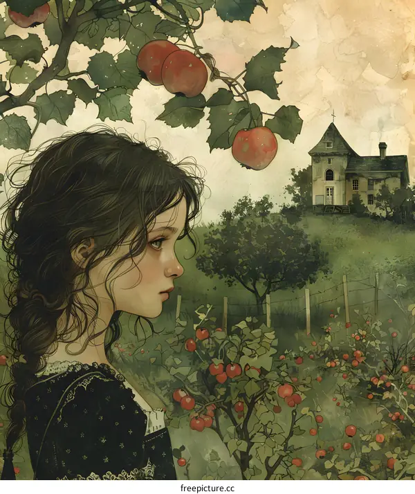 girl in front of a house