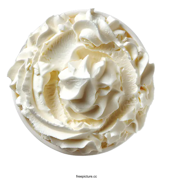 [Transparent Background PNG]Bowl of Whipped Cream