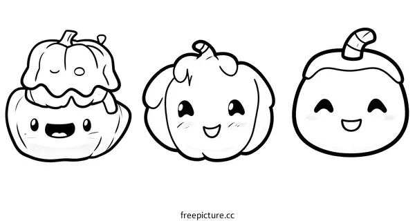 Cute Vegetables Coloring Page
