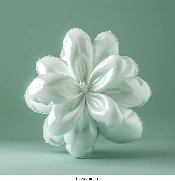 3D rendering of a white flower