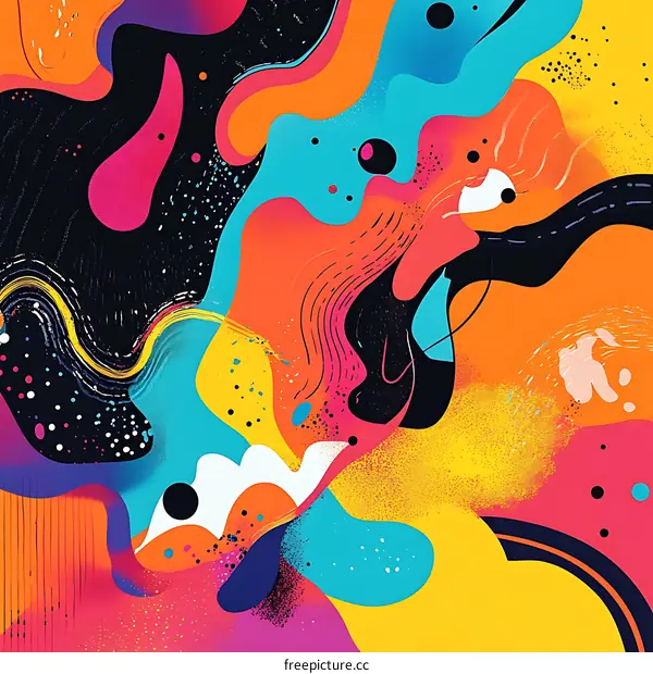 Abstract Colorful Background with Liquid Shapes