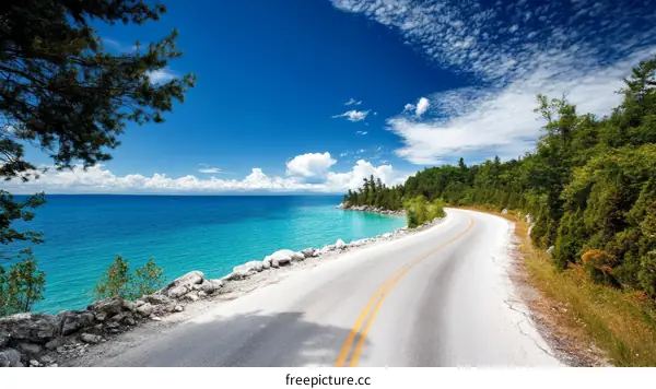 Coastal Road Trip Scenic Landscape