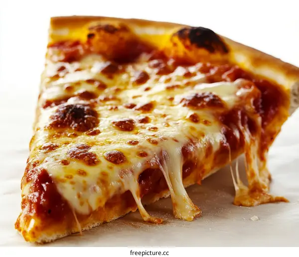 Delicious Pizza Slice with Melted Cheese
