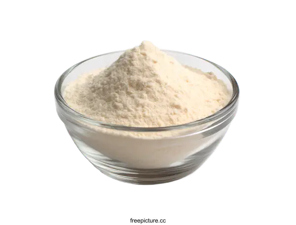 [Transparent Background PNG]Bowl of Flour with Glass Bowl