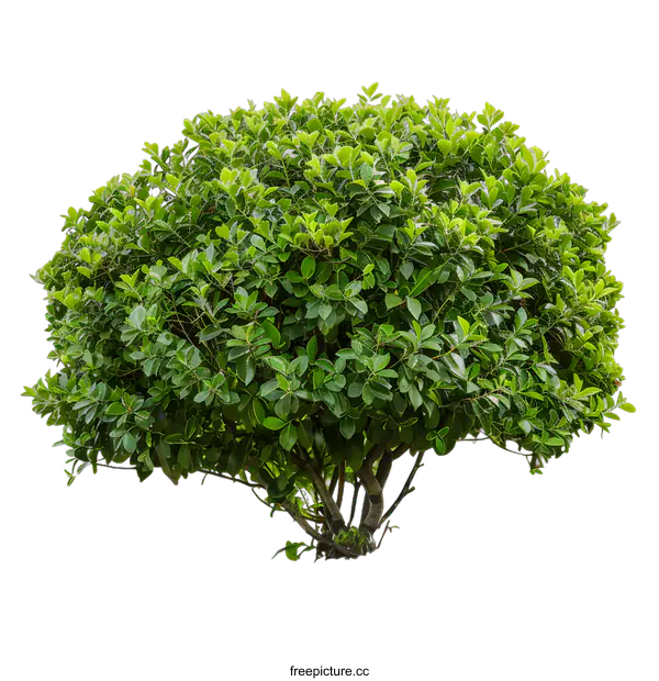 [Transparent Background PNG]Green Bush Isolated on White Background