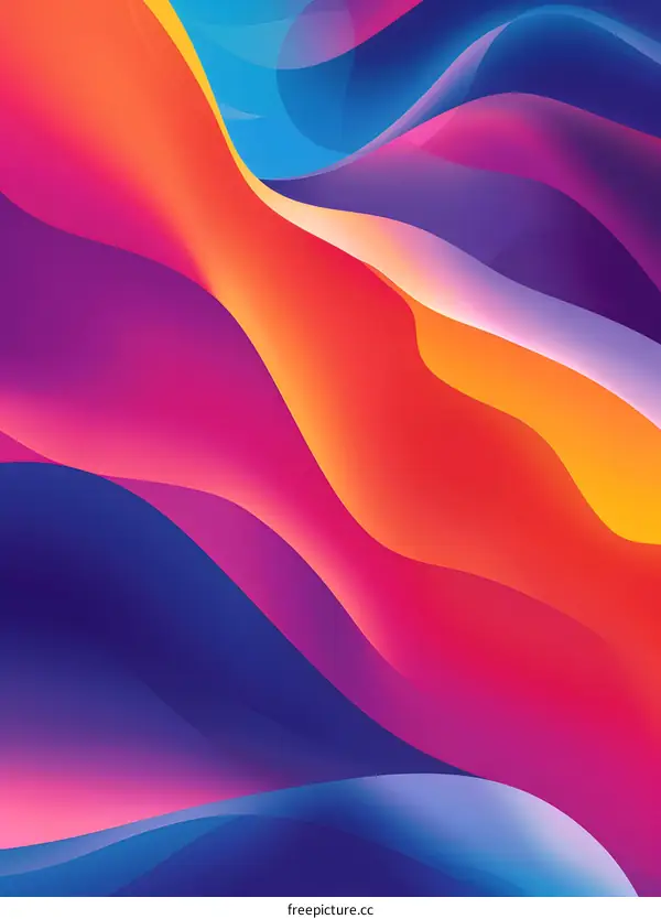 Abstract Colorful Waves Background