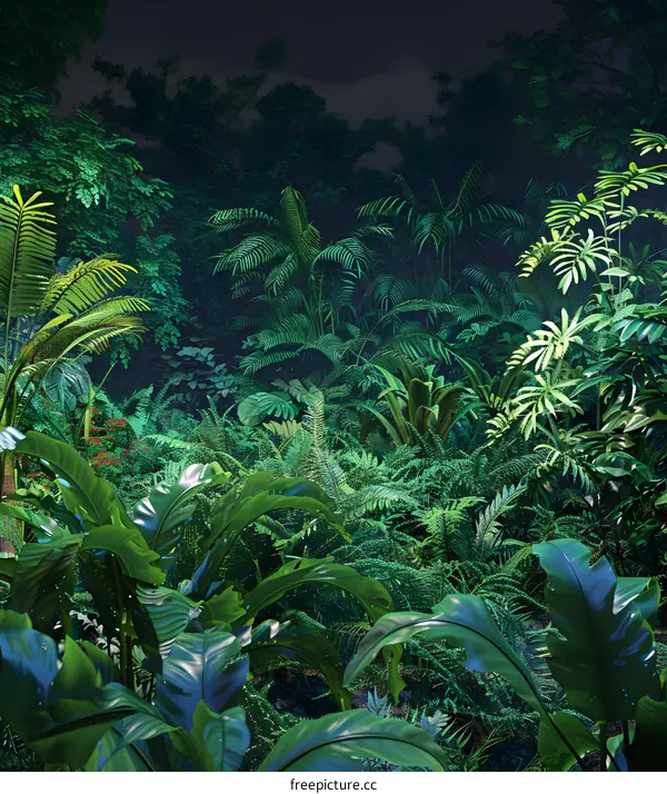 Tropical Rainforest  Background Illustration