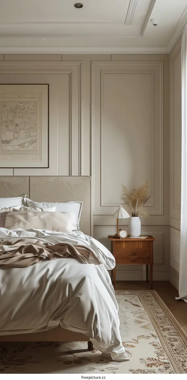 Elegant Beige Bedroom Interior Design