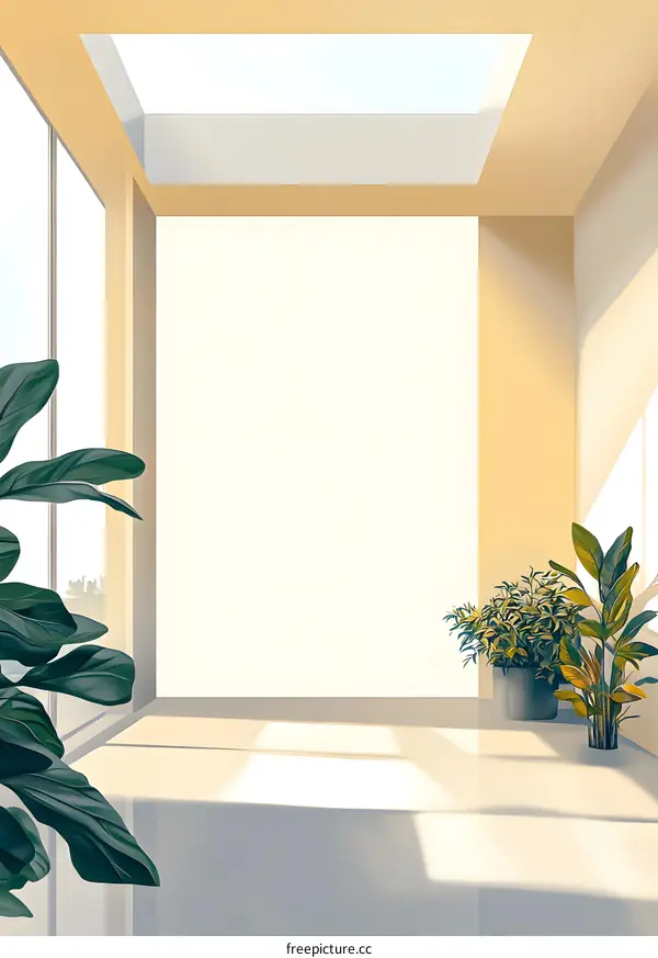 Minimalist Room Interior Design with Sunlight