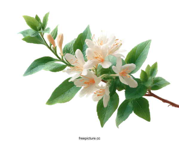 [Transparent Background PNG]Beautiful Branch of Blossoms Against White Background